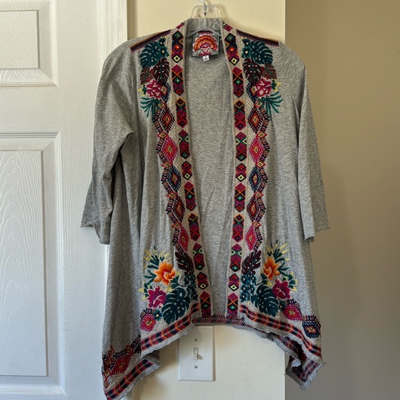 Johny Was embroidered cardigan - Picture 1 of 8